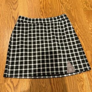 Girls Mini Plaid Skirt